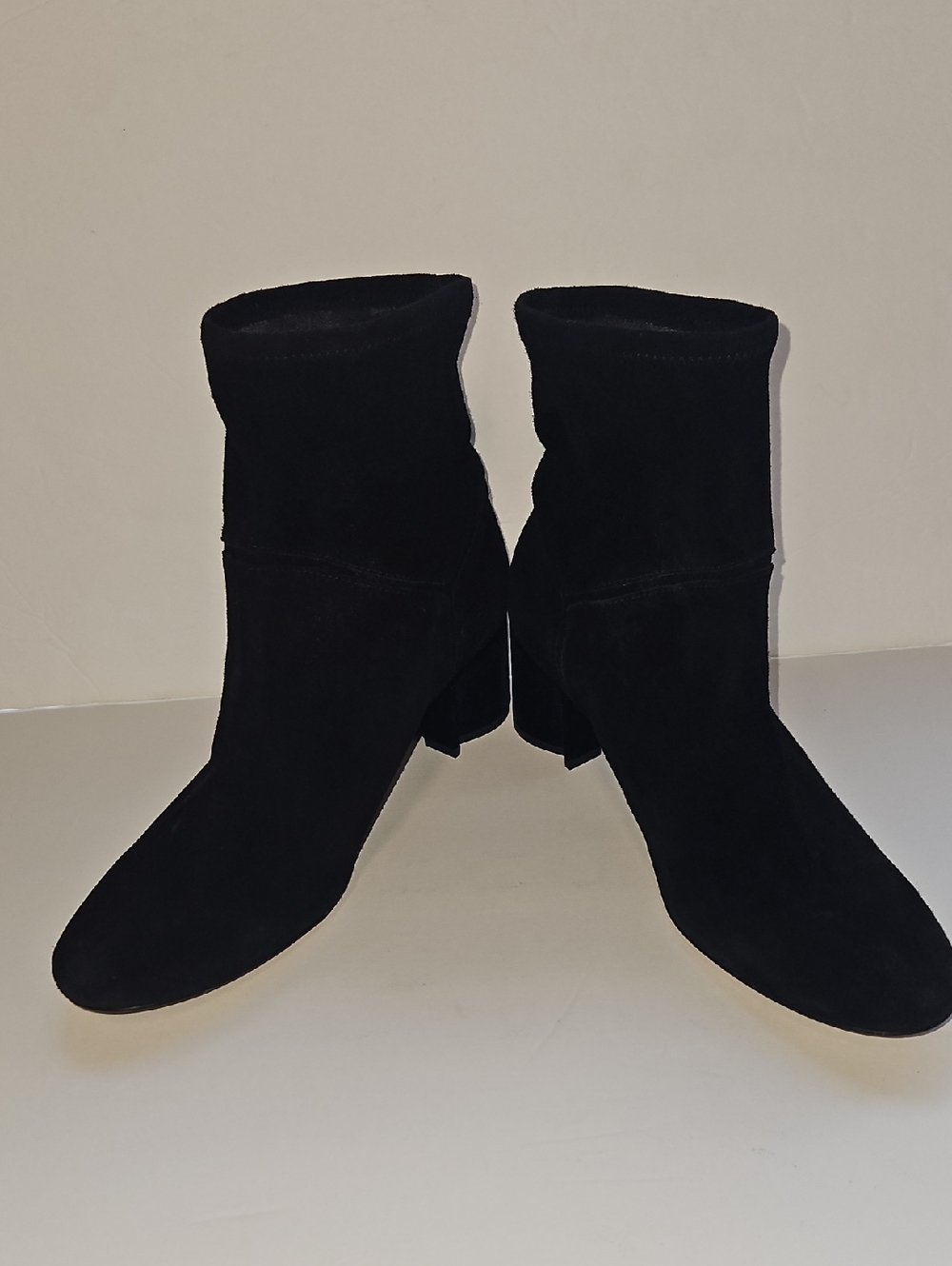 Women's COACH Black Suede Ankle Boots - Classic Block Heel